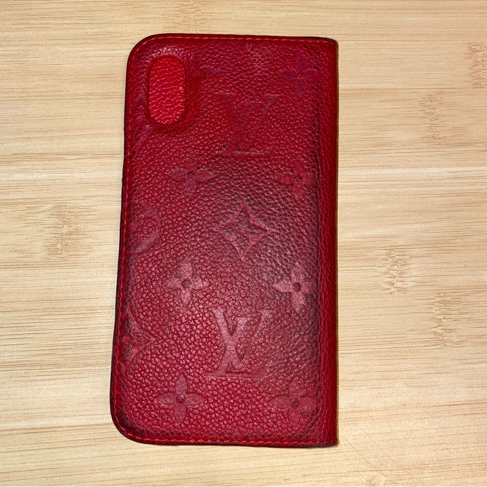 Louis Vuitton Monogram Empreinte iPhone X Cell Phone Folio Case LV - Picture 5 of 8